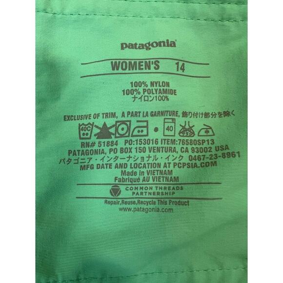 PATAGONIA WOMENS BOARD SKIRTIE MULTIPLE SIZES 2 AND 14 GREEN - Picture 11 of 11